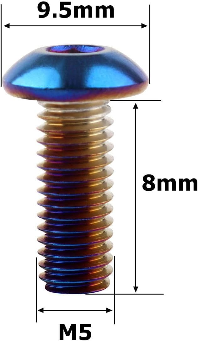 Tornillos bicicleta M5x8mm cabeza botón Allen acero inox