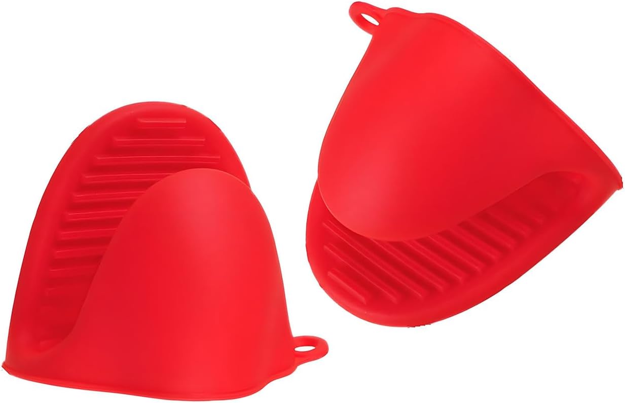 Manoplas silicona antiderrapante resistente calor para horno