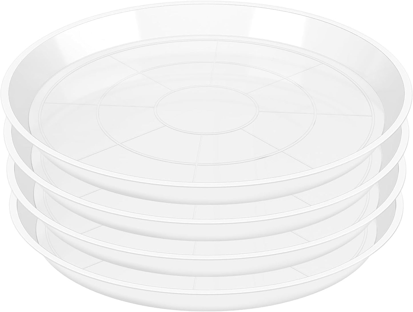 4 Pzas Platillos Plástico Transparentes 4-22pulg