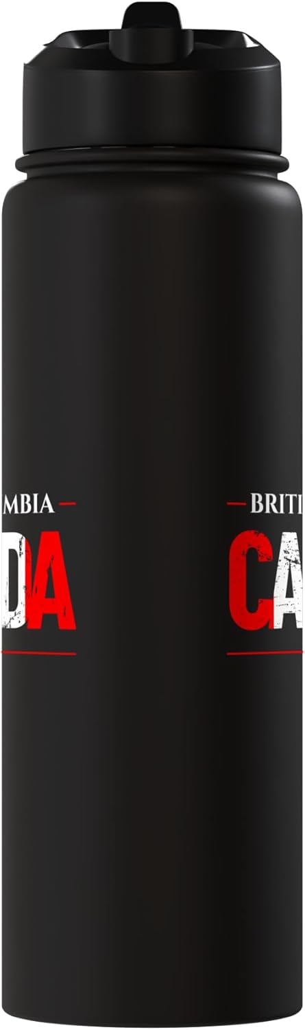 Botella agua acero inox aislada Canadá