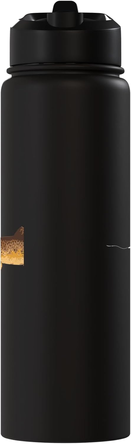 Botella de agua aislada de acero inoxidable para pescar trucha