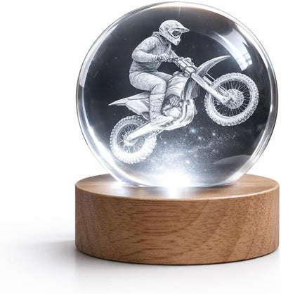 Lámpara Dirtbike con bola cristal 3D y control