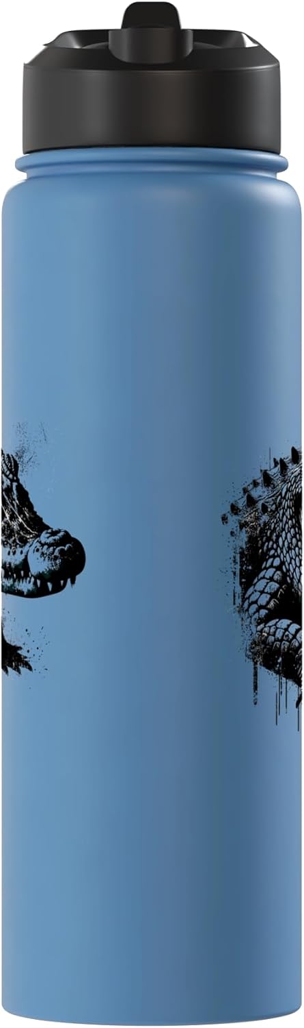 Botella de agua acero inoxidable estilizada estilo grunge