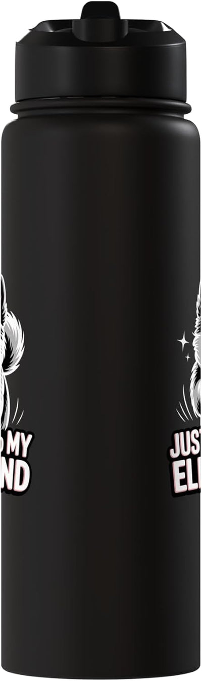 Botella agua acero inox aislada perro Elkhound