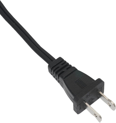 Cable extensión 2 clavijas interior 125V 10A Nema 1-15P negro