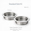 Cesta coladora acero inox set 2 filtros drenaje cocina