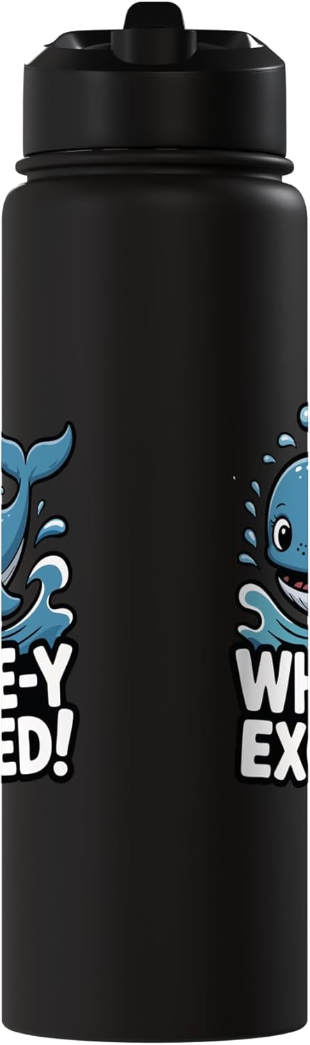 Bottella de agua acero inoxidable kawaii con forma de ballena