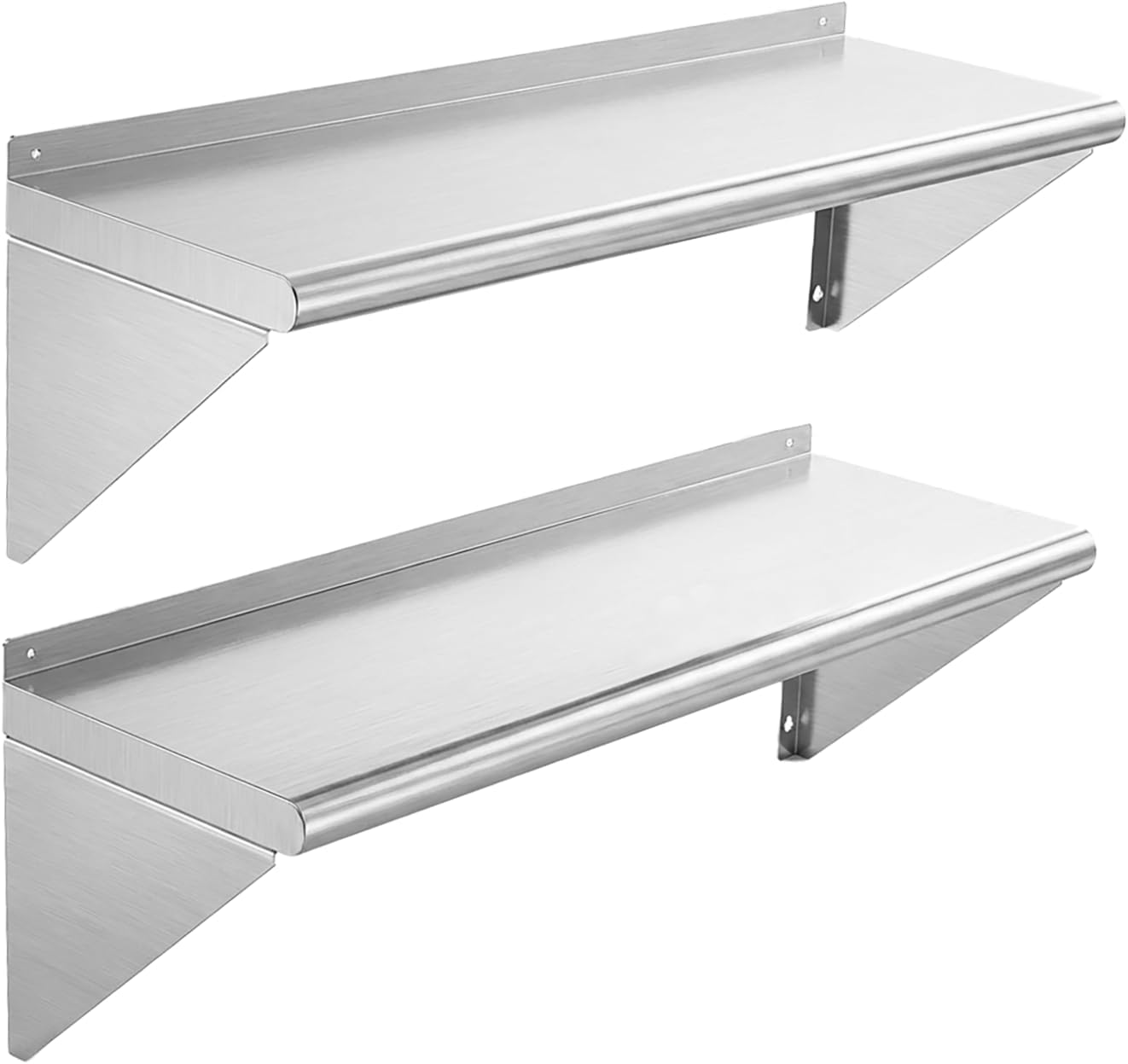 Estante acero inox 12x48pulg set 2 para garaje