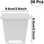 Macetas cuadradas plástico 3.8pulg pack 30 contenedor inicio blanco