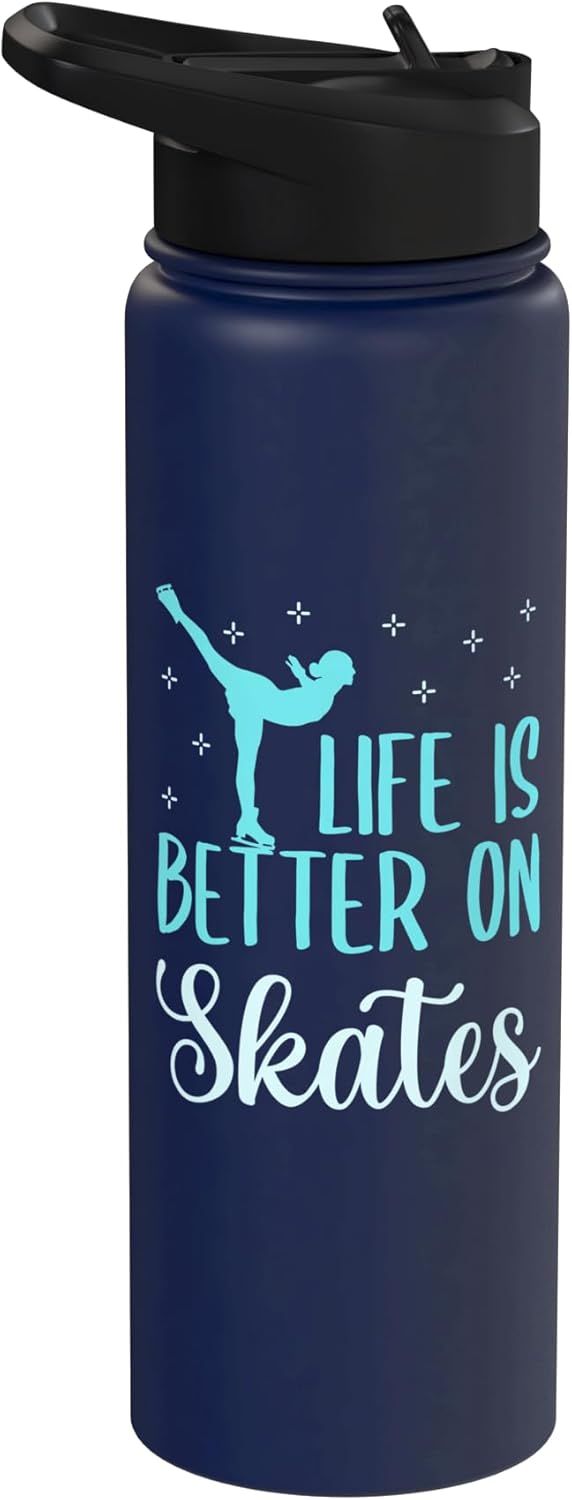 Botella agua aislada acero inox para patinaje artístico