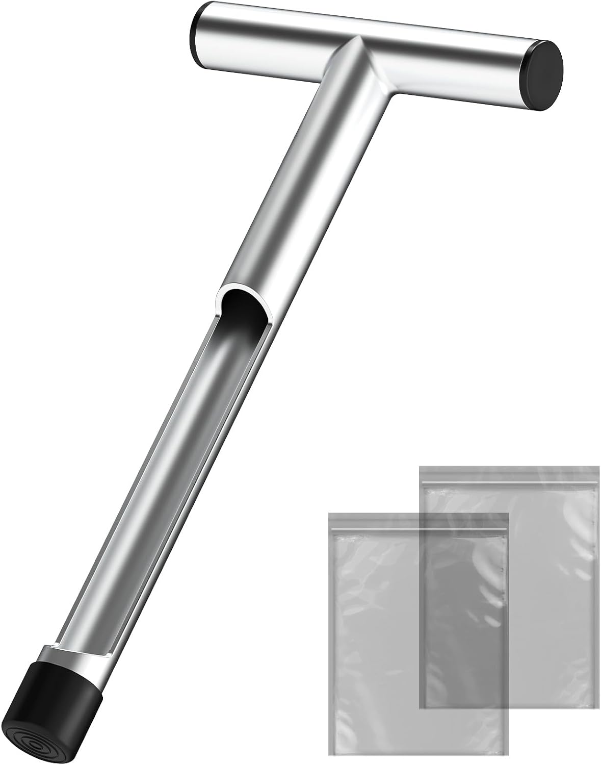Sonda suelo acero inox 12pulg mango T kit prueba jardín