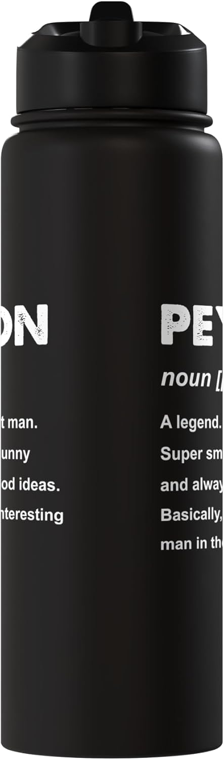 Botella de agua acero inoxidable sin BPA Peyton Name