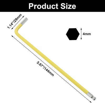 Llave hexagonal bola 0.157pulg llave Allen L acero S2