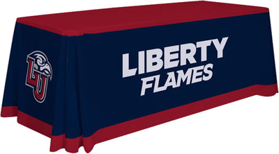 Manta para mesa universitaria Liberty Flames 6' azul marino rojo