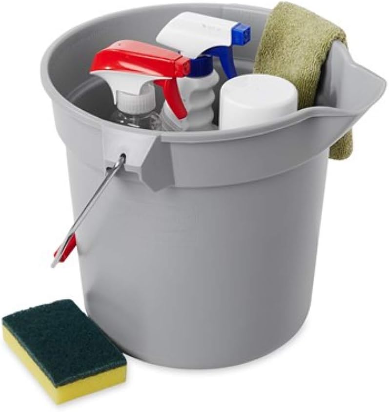 Cubo redondo BRUTE 14qt gris resistente profesional