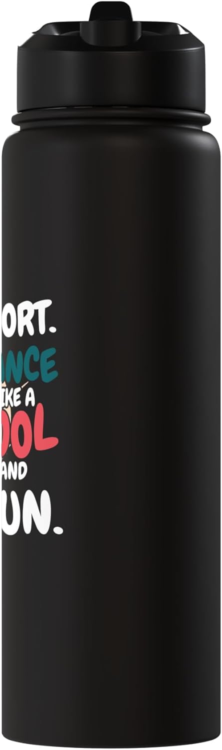 Botella de agua acero inoxidable aislada para bailarines