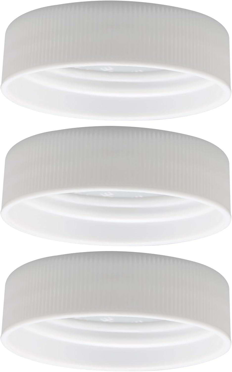 3 Tapas Rosca Jarras Agua 2.087pulg Blanco
