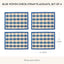 Set 4 Manteles Pajita Tejidos Azules