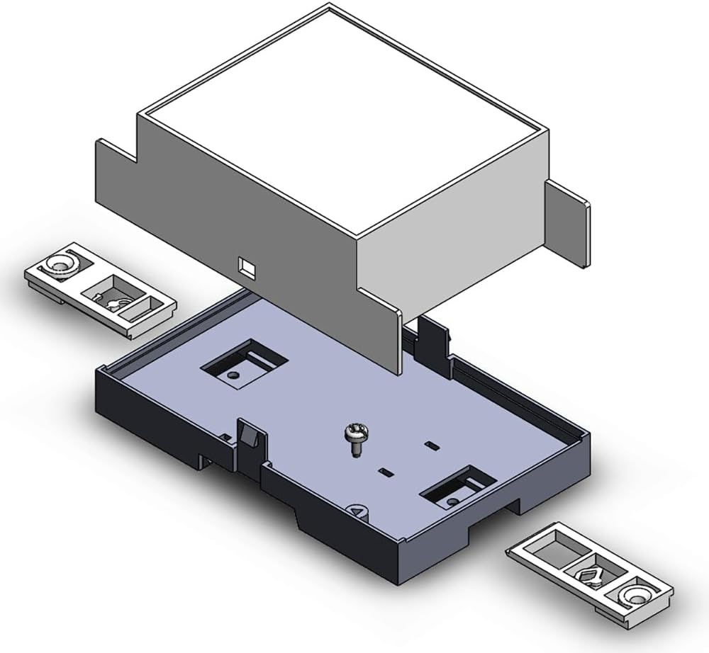 Caja riel DIN control eléctrico ABS 2.756pulgada