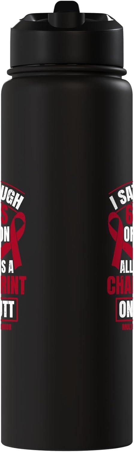 Botella agua acero inox aislada para mieloma múltiple