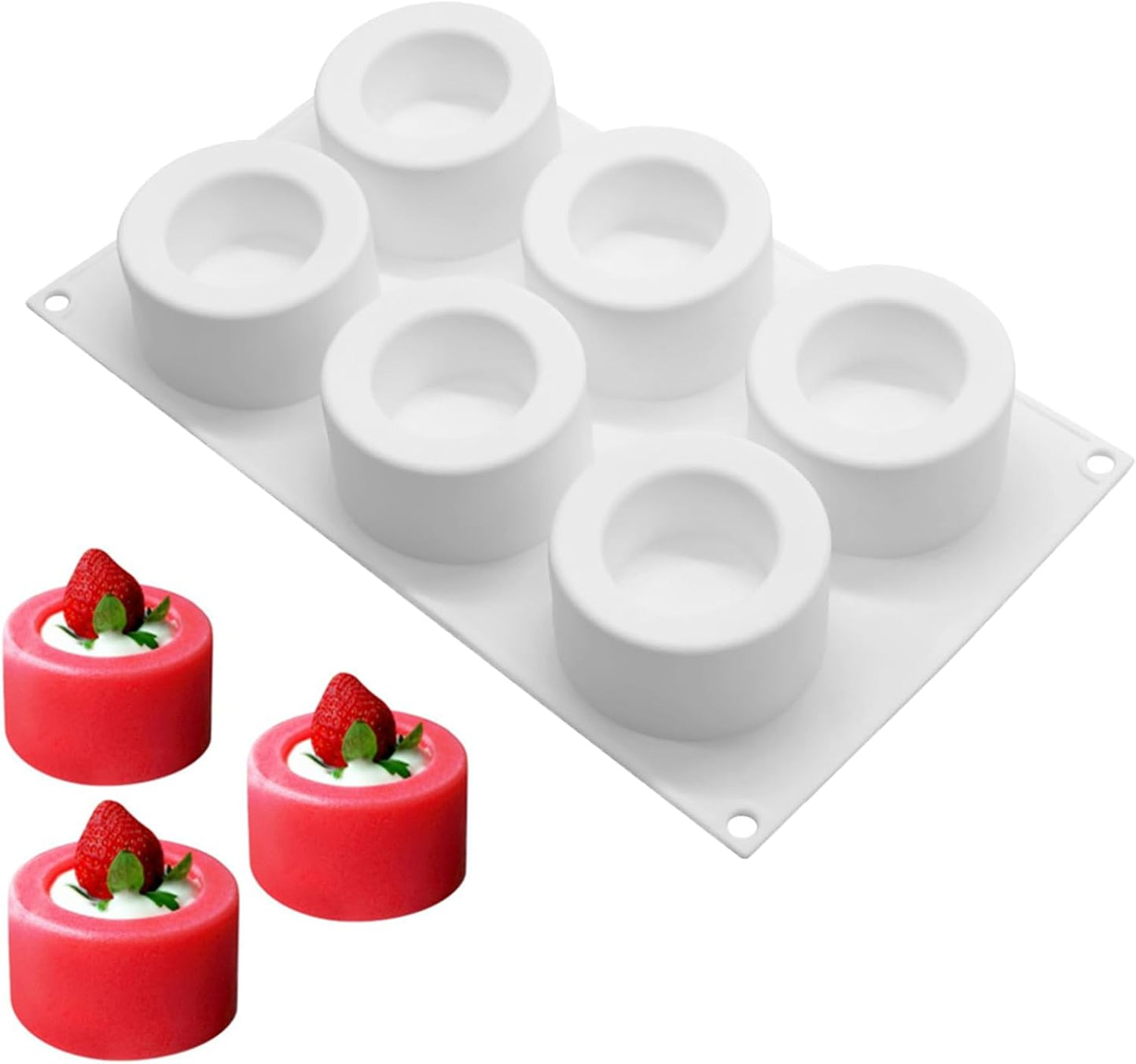 Moldes silicona 6 cavidades para mousse y cubos hielo