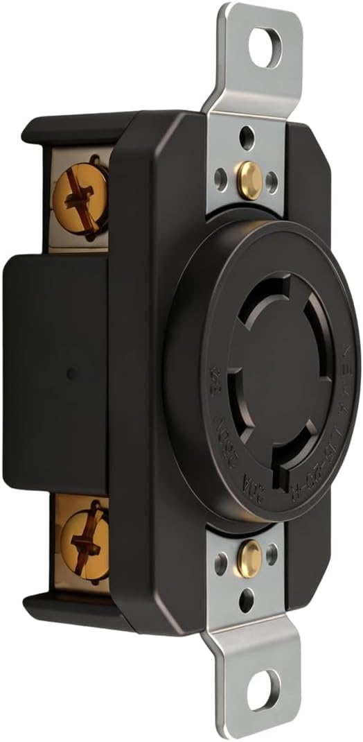 Receptáculo bloqueo montaje empotrado 20A 250V grado industrial