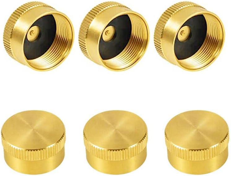 6 Taps Repuesto Latón Macizo 1lb Tapa Sellada Tanque Propano
