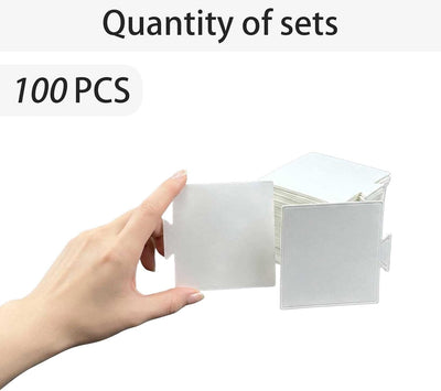 100 mini tablas para tartas de cartón resistente 3.3 x 3.6"
