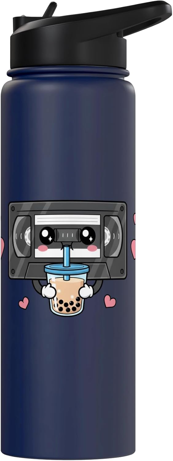 Botella térmica acero inox retro anime para boba tea