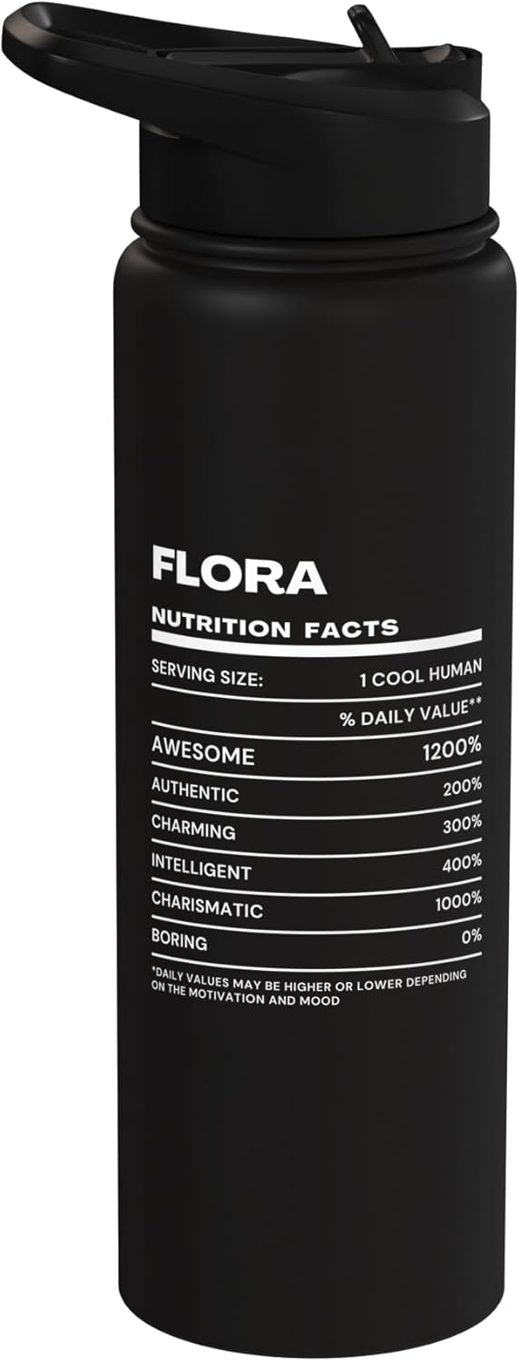 Botella de agua acero inoxidable Flora Nutrition