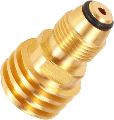 Adaptador tanque propano latón válvula POL a manguera QCC1