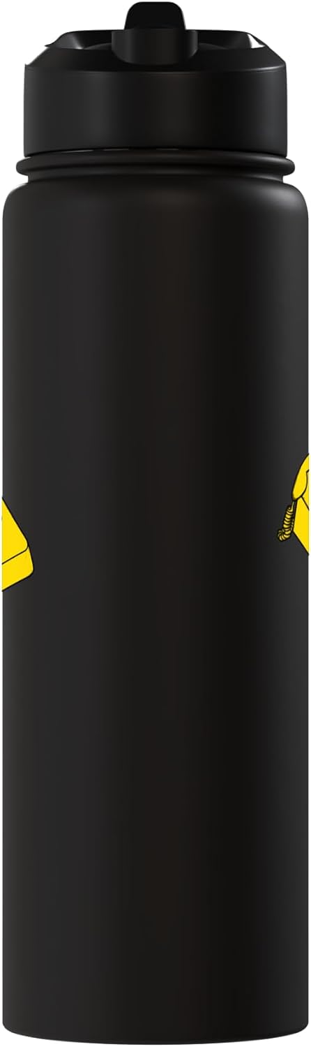 Botella agua acero inox aislada con dibujo banana