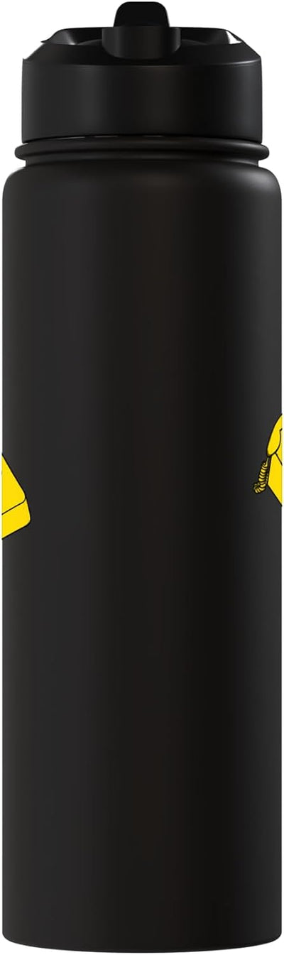 Botella agua acero inox aislada con dibujo banana