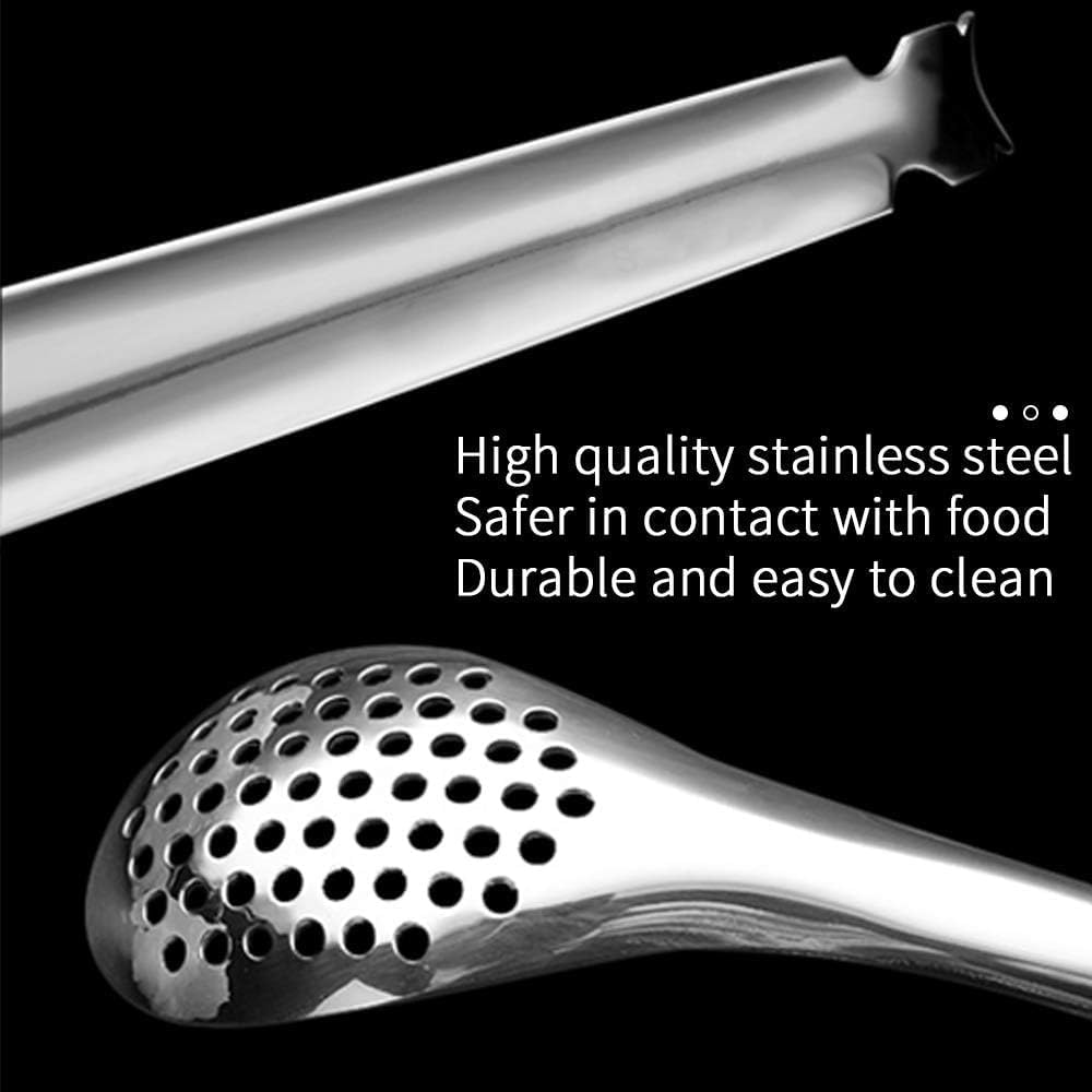 Set 6 Cucharas Esferificación Acero Inox Plata