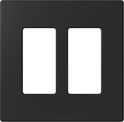 Placas decorativas interruptor tamaño mediano 2 bandas negro mate