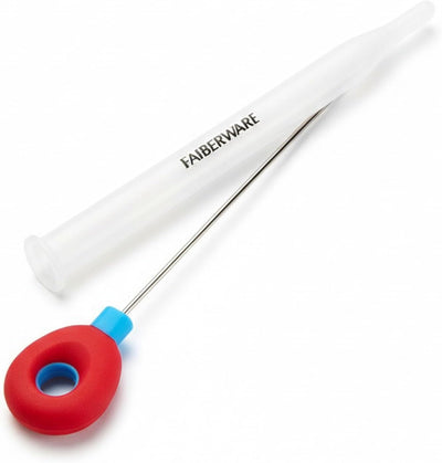 Probador de pasteles Farberware Baker's Advantage 6 pulgadas rojo paquete de 2 alambre acero inoxidable