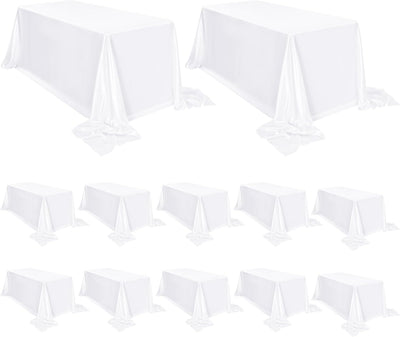 22 Pzas Manteles Satén Rectangulares 90x156pulg