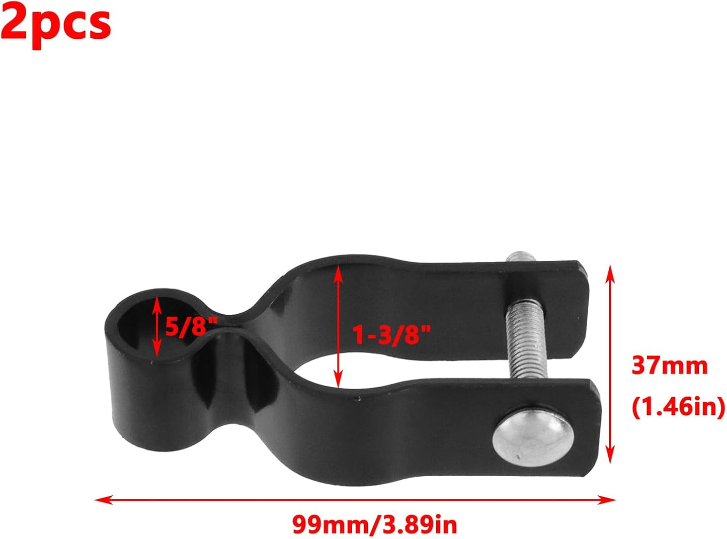 Bisagra poste acero 1-3/8pulg con tornillos negro