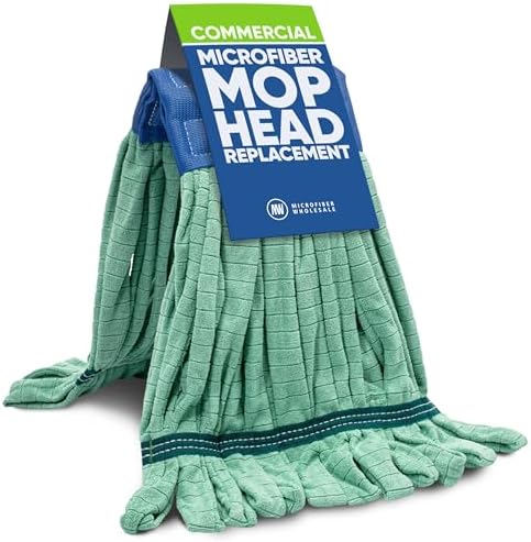 Cabezal trapeador microfibra verde mediano 14oz lavable