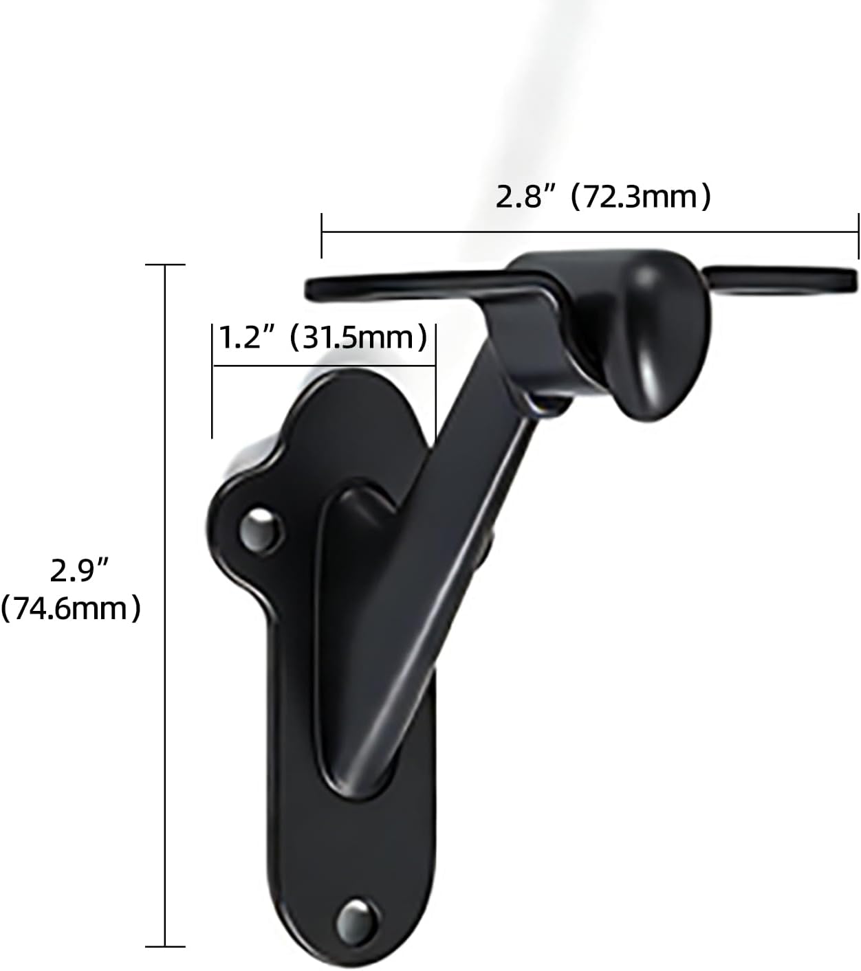 Soportes escalera para pasamanos 3pulg pack 2 negra