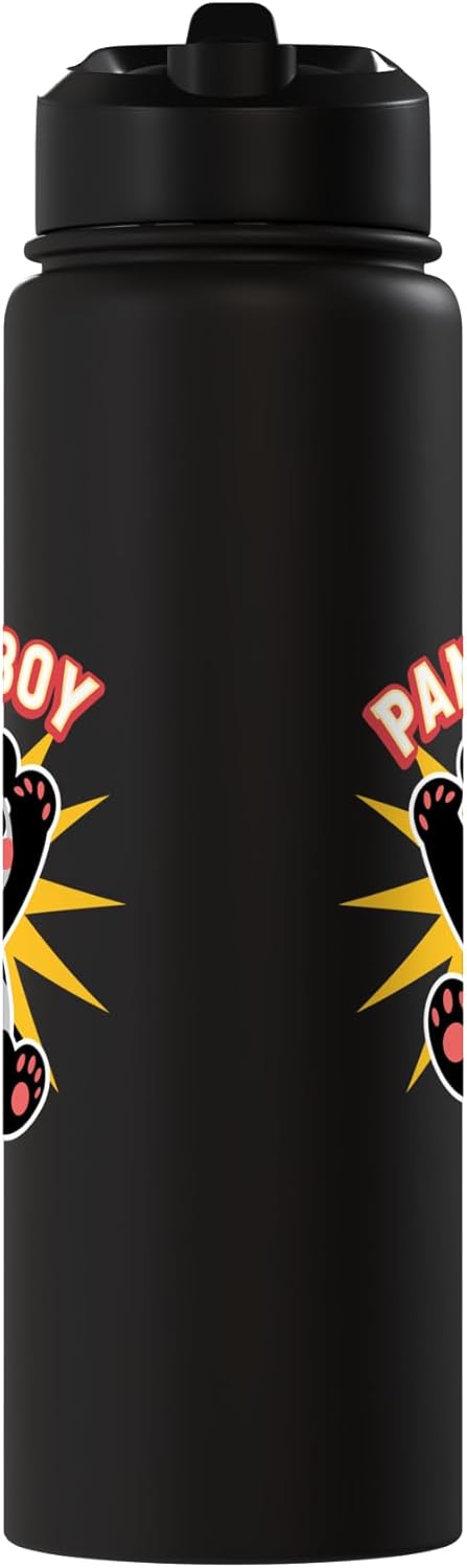 Botella de agua acero inoxidable panda para niños