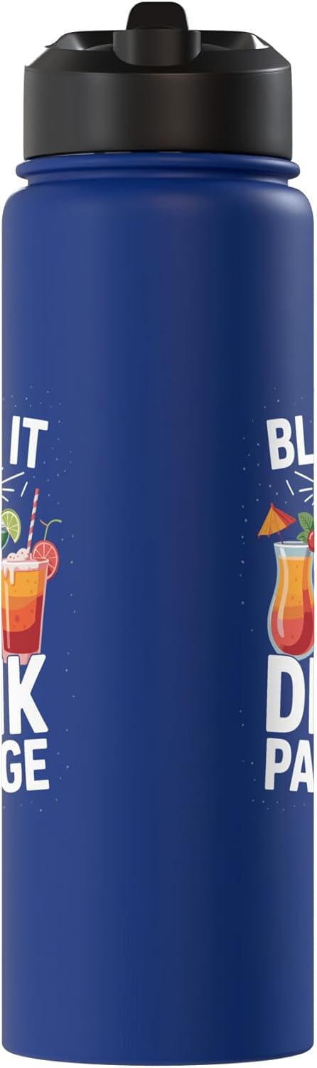 Botella agua acero inox aislada con pack