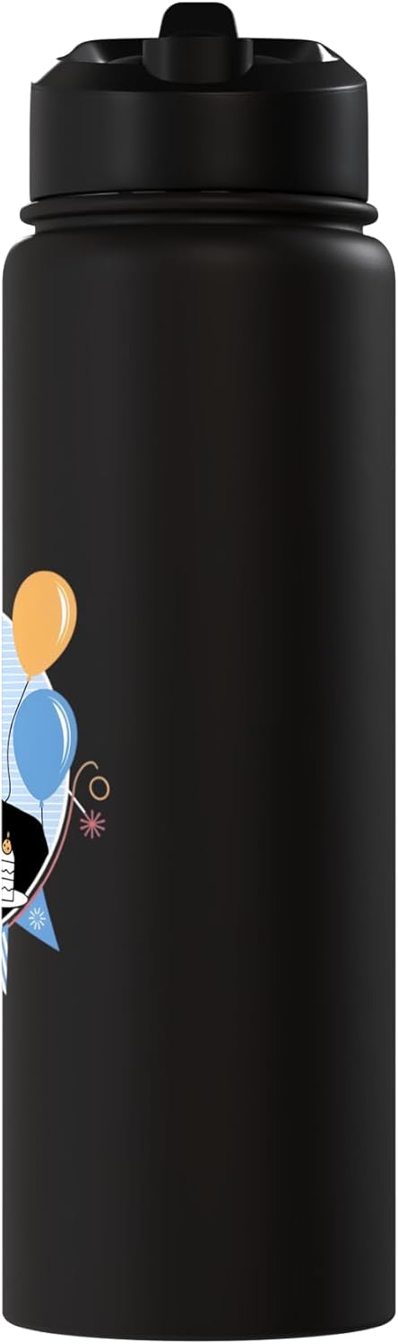 Botella agua acero inox aislada cumpleaños Lincoln