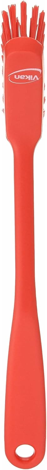 Cepillo platos estrecho antideslizante 11pulg rojo
