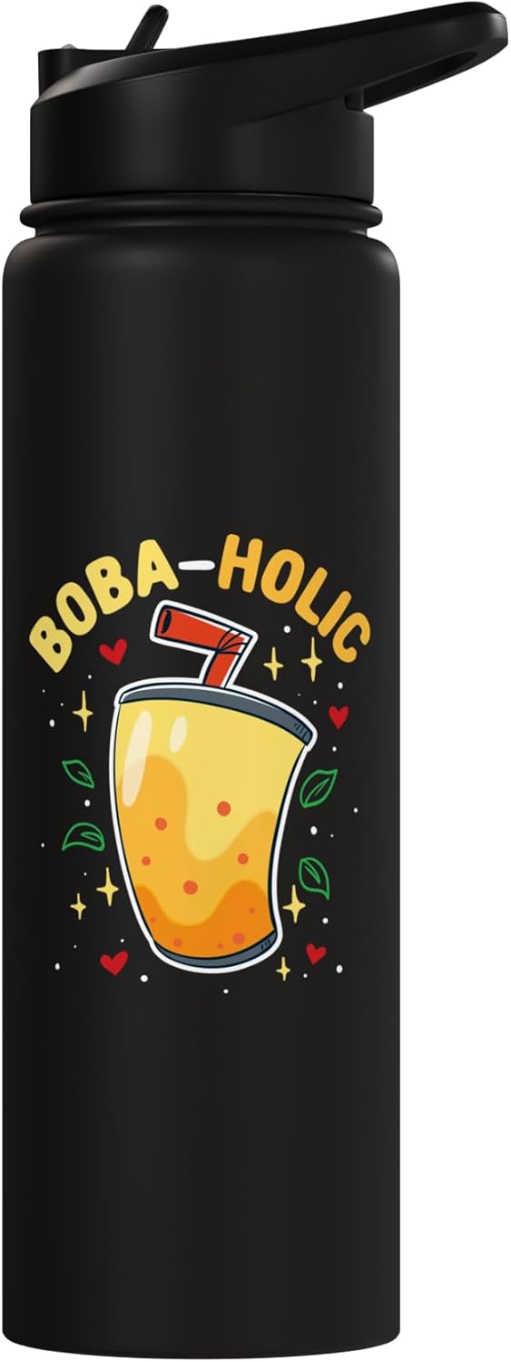 Botella térmica acero inox para amantes del boba tea