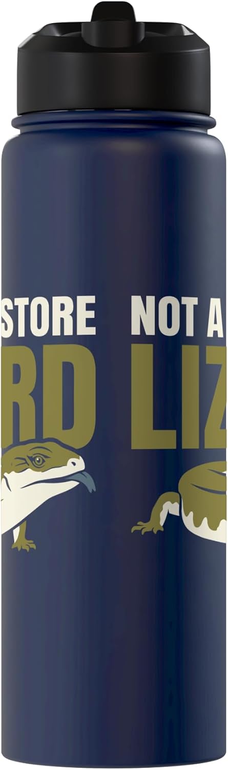 Botella de agua aislada acero inoxidable para lagarto de lengua azul