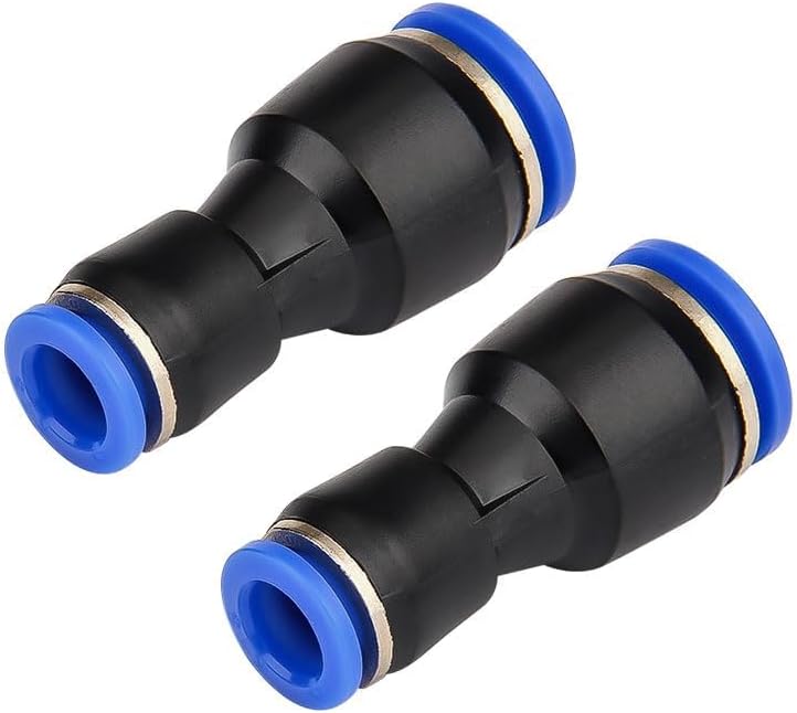 Conector reductor neumático 0.472-0.551pulg color metálico rápido