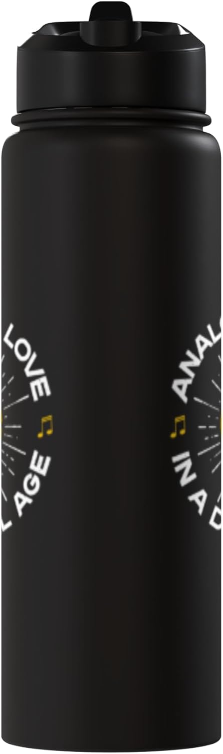 Botella de agua aislada de acero inoxidable Analogue Lovepulgadaa