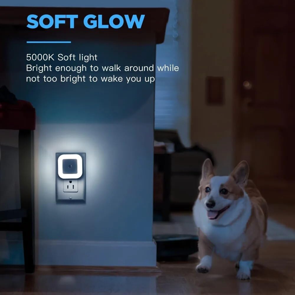 Luz Nocturna LED Sensor Amanecer Enchufable