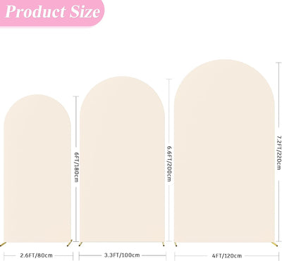 3 Pzas Fundas Elastano Arco Boda 7.2x6.6x6ft Soporte Chiara